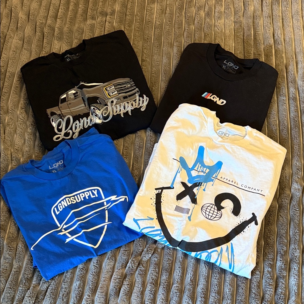 LGND Supply Co. Graphic T-Shirts - Black, Blue, White